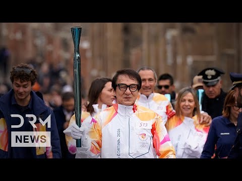 UNSEEN MOMENT: Jackie Chan Carries Olympic Torch Through Pompeii Ahead of Milano-Cortina 2026 | AD1Z