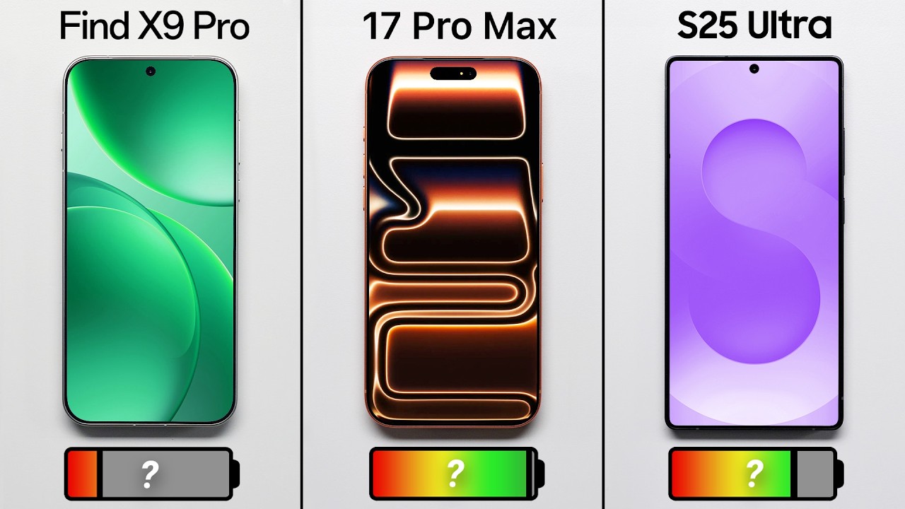 OPPO Find X9 Pro vs. iPhone 17 Pro Max Battery Test