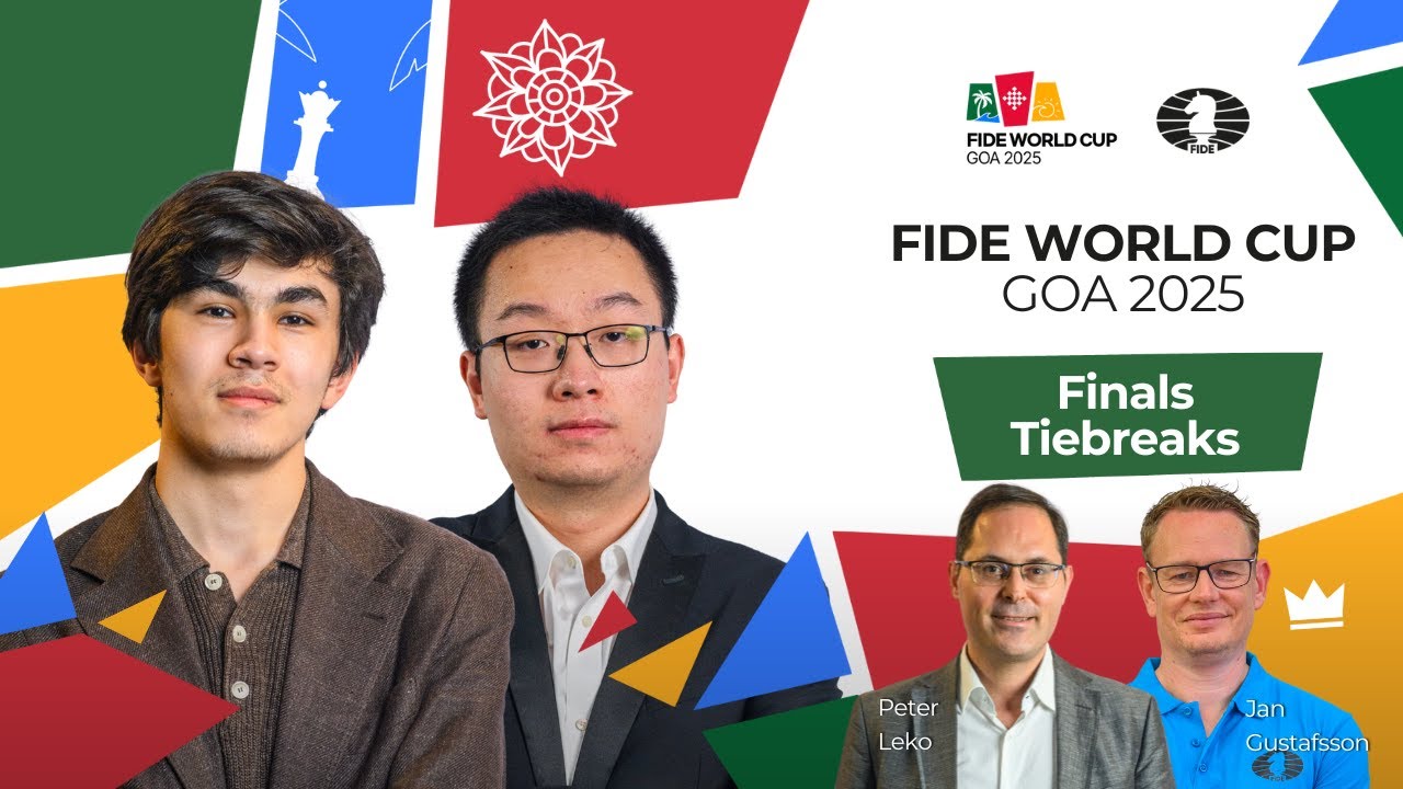 Chess ♟ | FIDE World Cup 2025 | Finals | Tiebreaks | 🇺🇿 Javokhir Sindarov – Wei Yi 🇨🇳