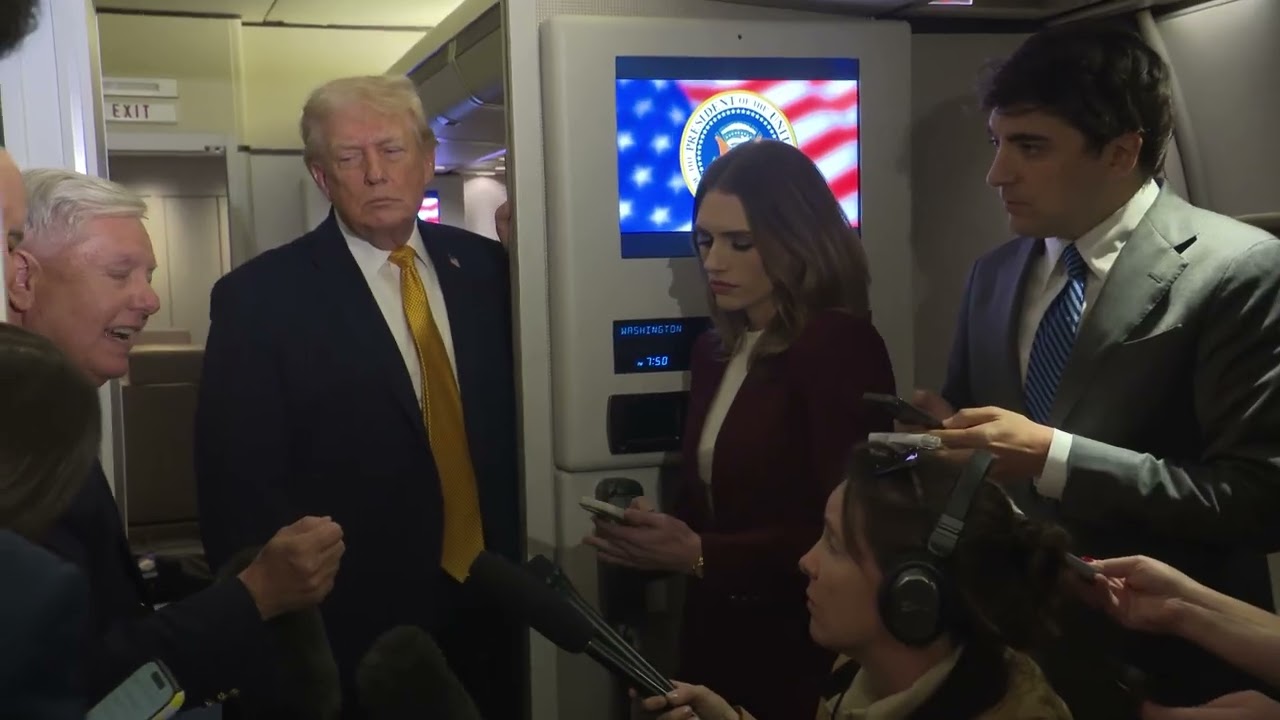President Trump Gaggles with Press on Air Force One, Jan. 4, 2026
