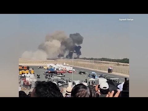 Fireball engulfs Indian fighter jet after crash in Dubai | REUTERS