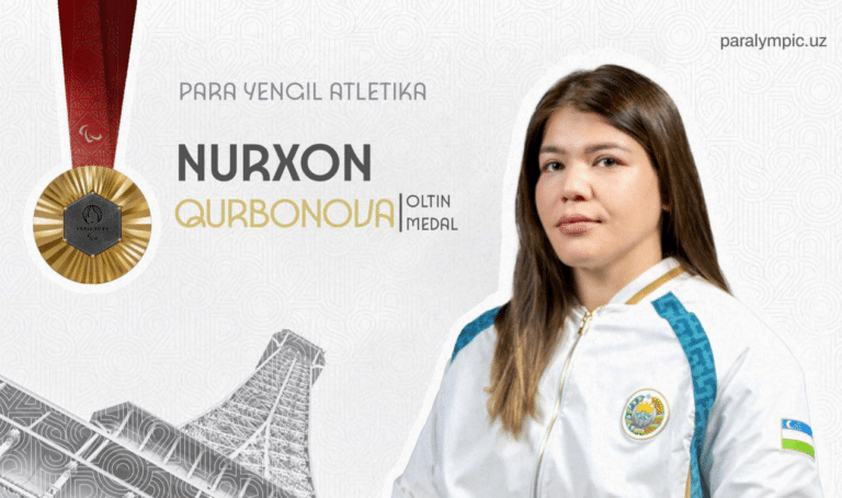 Nurxon Qurbonova jahon rekordini oʻrnatib, Paralimpiya oltin medalini qoʻlga kiritdi