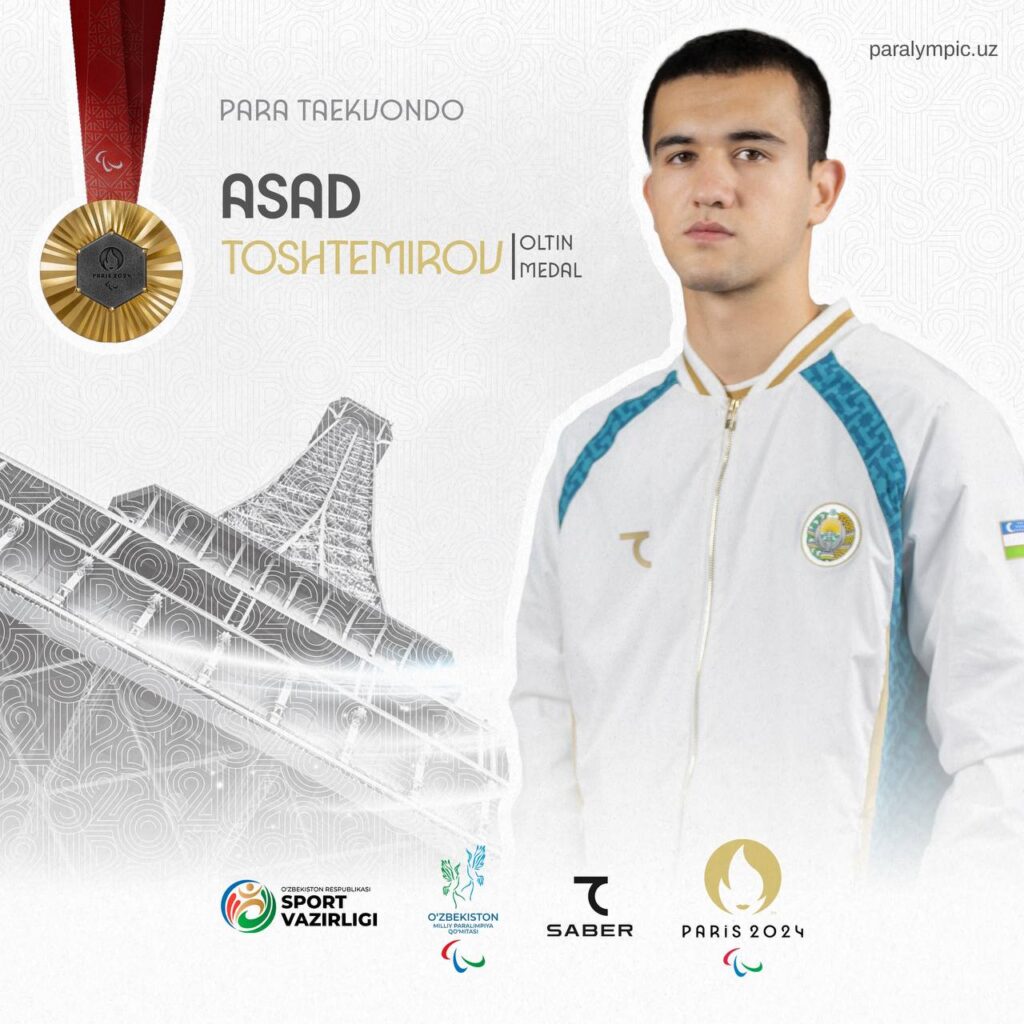 Asad Toshtemirov Paralimpiya o‘yinlari chempioni bo‘ldi