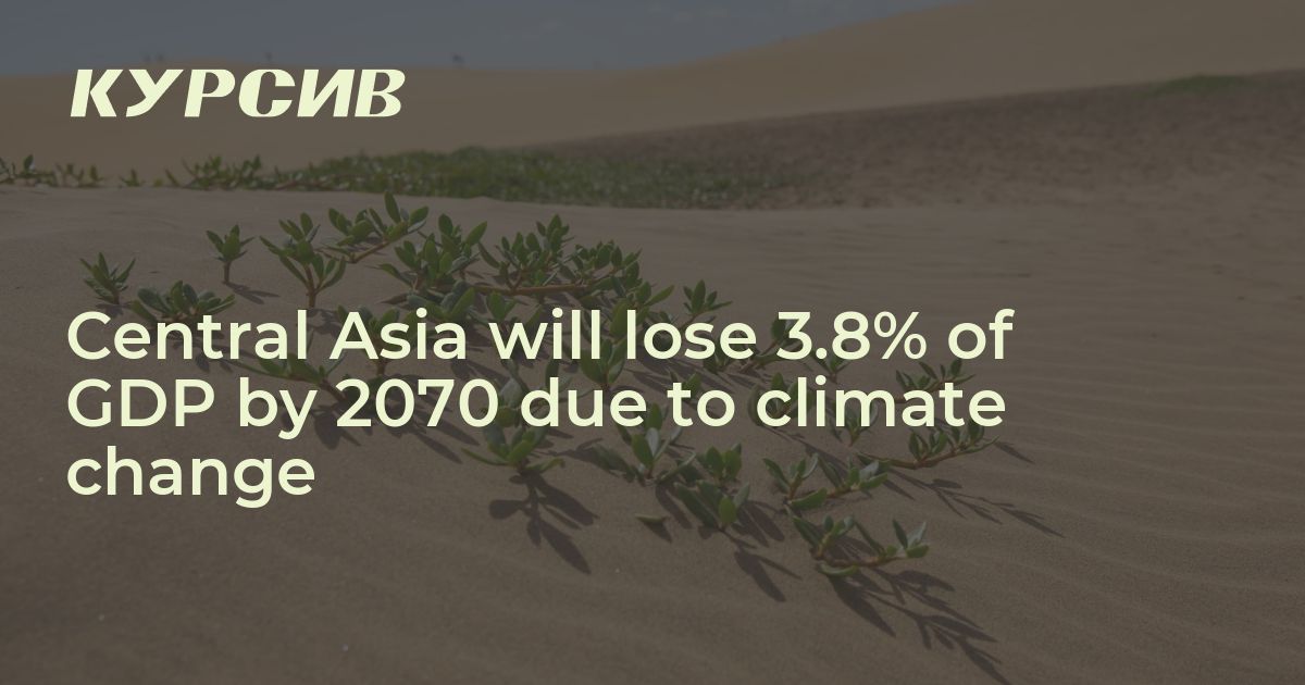 Central Asia will lose 3.8% of GDP by 2070 due to climate change ...