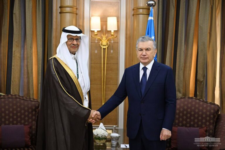 Mirziyoyev Engages with Saudi Energy Minister on Collaborative Energy Projects