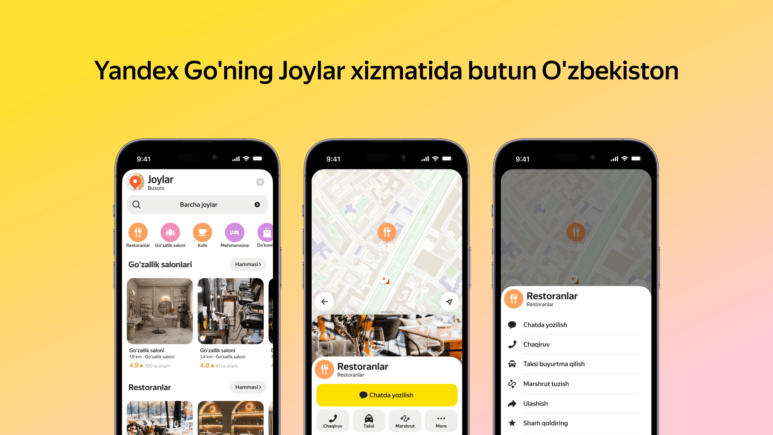 Yandex joylar xizmati