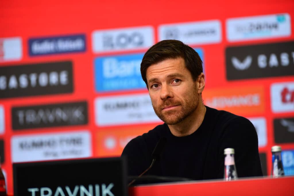 LEVERKUSEN, GERMANY - 19.03.23: Xabi Alonso. The Bundesliga match FC Bayer 04 Leverkusen vs FC Bayern Muenchen at BayArena