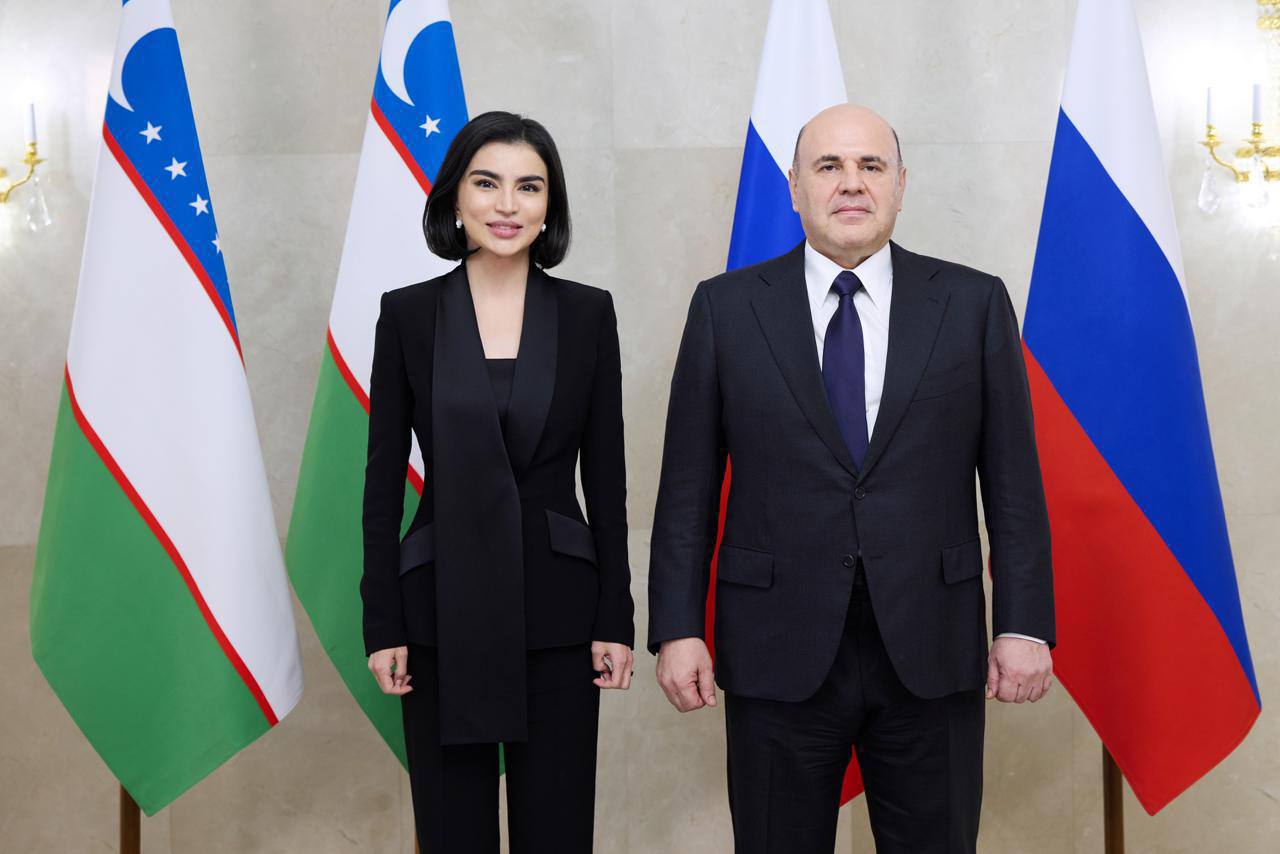 Saida Mirziyoyeva and Mikhail Mishustin