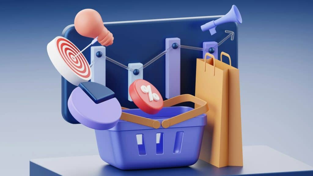 Акции и скидки, 3D рендер