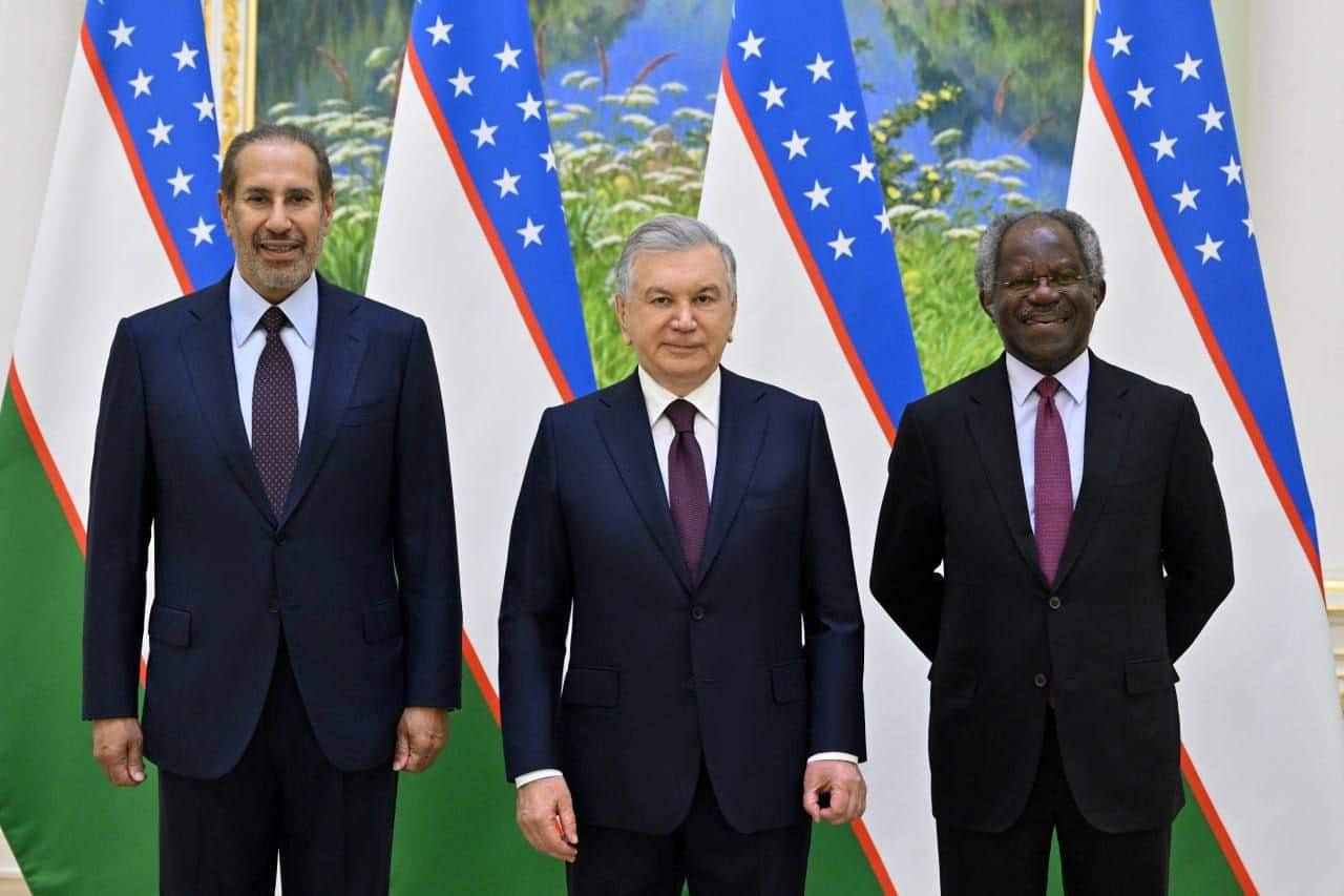 Shavkat Mirziyoyev and Adebayo Ogunlesi
