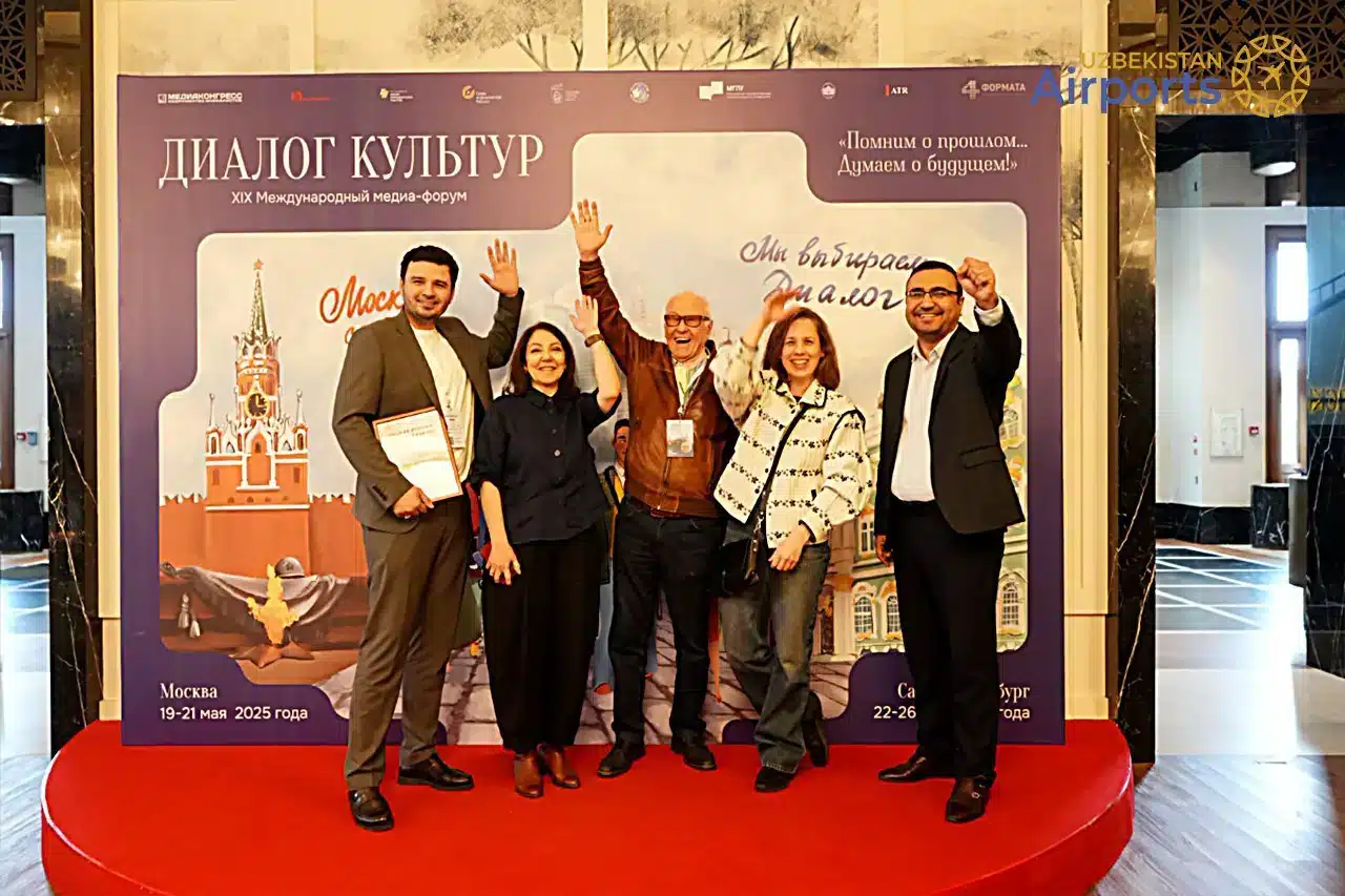 "Timetov. Herald of Victory‘ won in the category ’Press Prize". Photo: Uzbekistan Airports