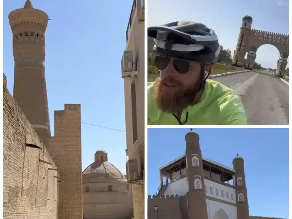 Shvetsiyalik mashhur bloger velosipedda O‘zbekistonga keldi – video
