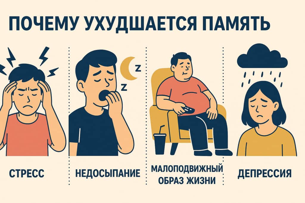 Основные причины ухудшения памяти