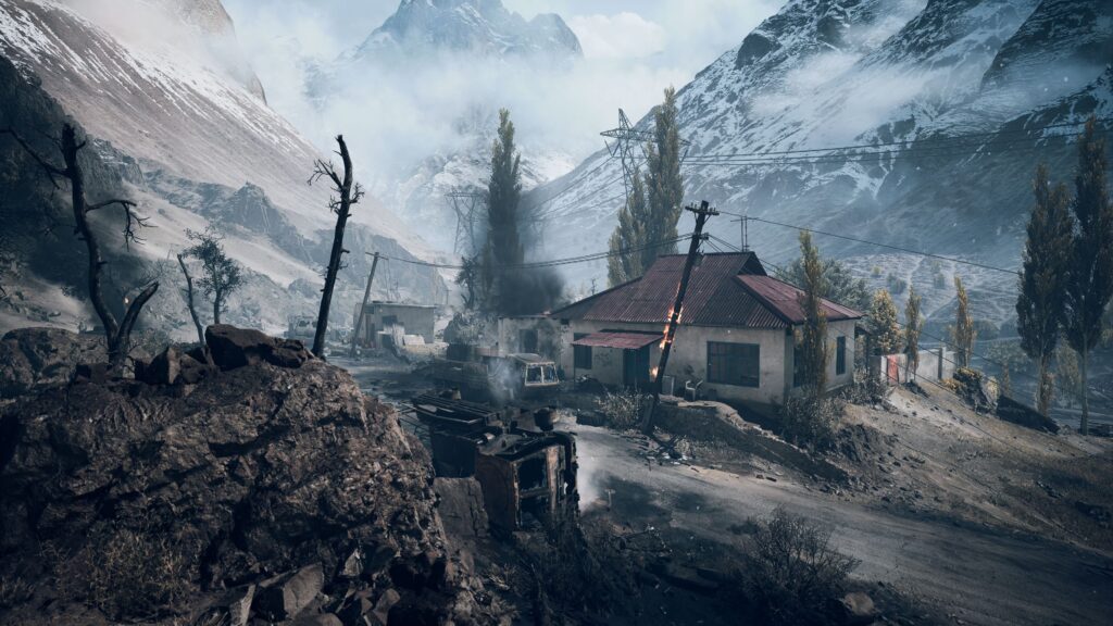 Карта с горами Таджикистана в Battlefield 6