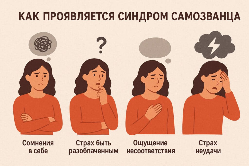 Инфографика: как проявляется синдром самозванца