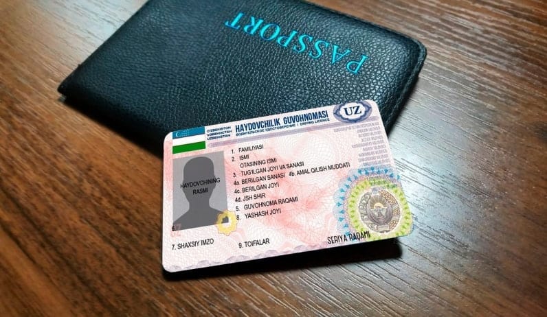 Yagona namunadagi elektron haydovchilik guvohnomasi joriy etildi