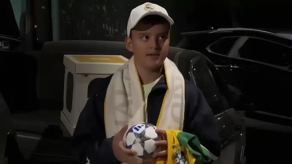 Uzbek Boy Receives Football Signed by Claude Makélélé