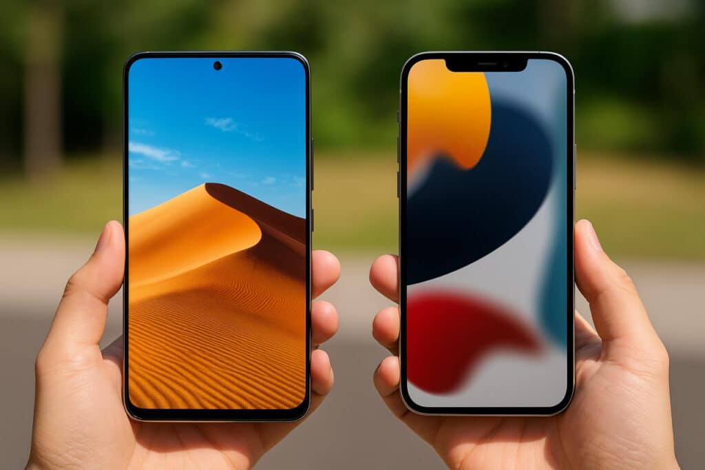 Xiaomi 17 Pro ekrani iPhone 17’dan yorqin ekanligi aytilmoqda / Rasm ChatGPT yordamida yaratilgan