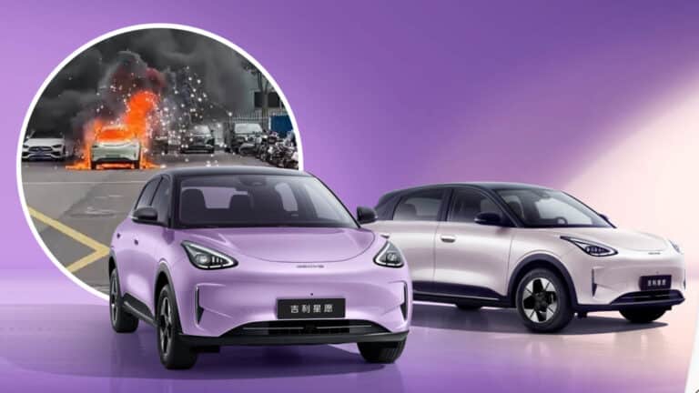 Geely’ning 9 ming dollarlik elektromobili o‘z-o‘zidan yonib ketdi — video