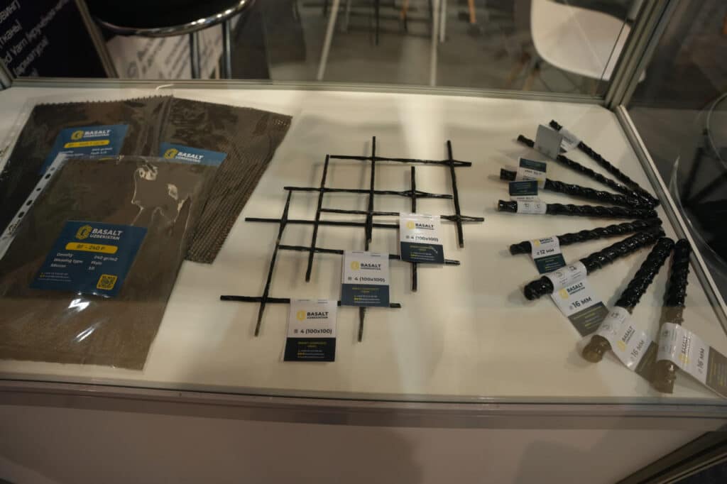 Продукция из базальта, производимая в Узбекистане