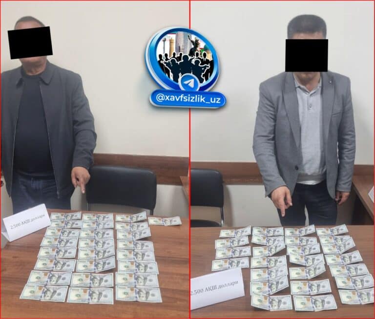 Urgutda hokim yordamchisi va advokat pora olayotganda ushlandi