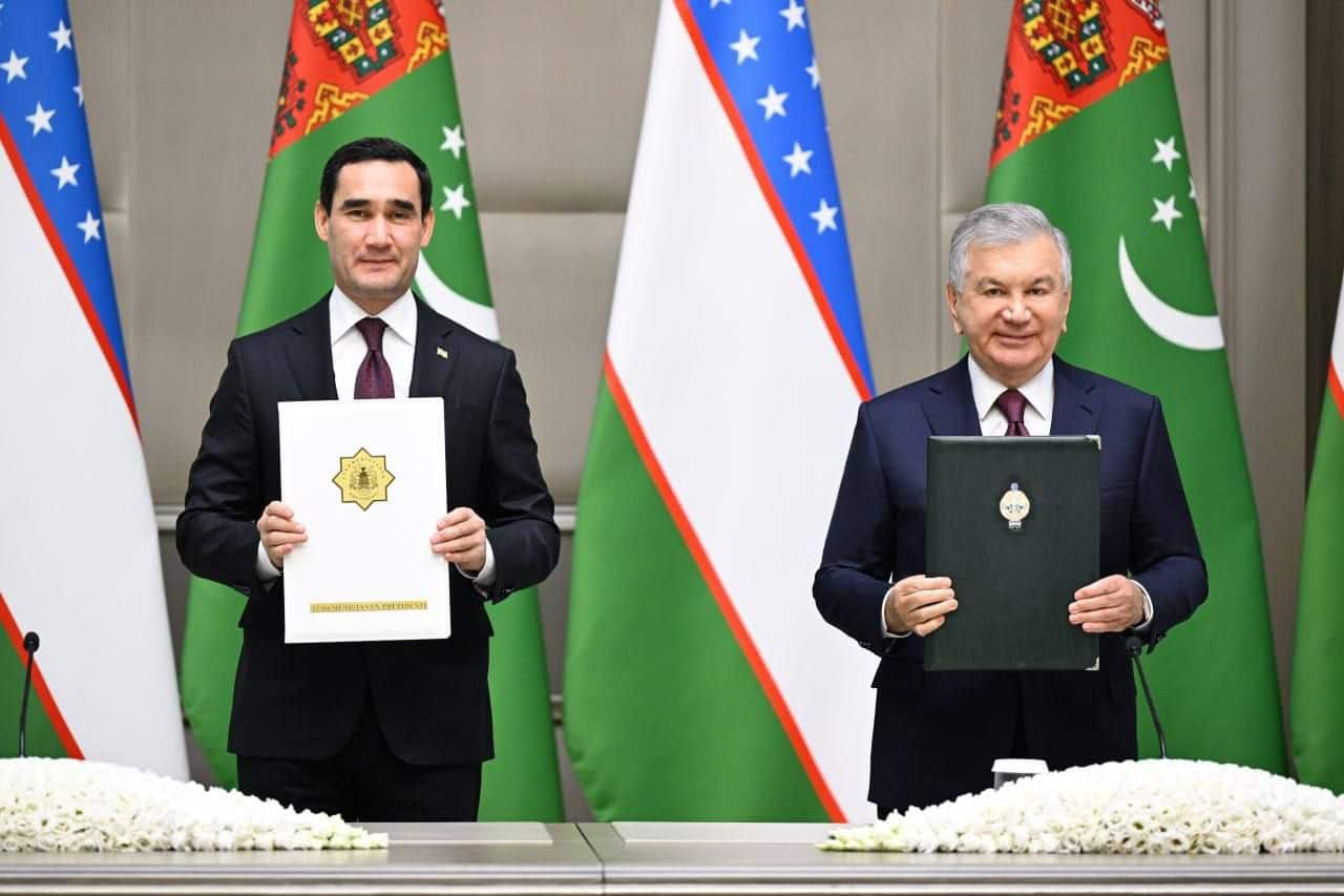 O‘zbekiston va Turkmaniston o‘rtasida o‘zaro hamkorlikka oid 13 ta hujjat imzolandi