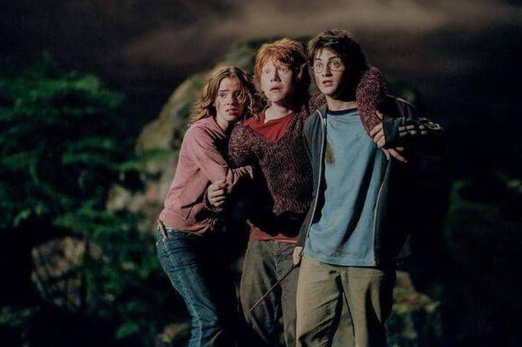 On the set of 'Harry Potter And The Prisoner of Azkaban', London, England, 2003.