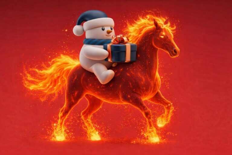 Поймать удачу за узду: коллекция открыток c Новым годом Красной Огненной Лошади