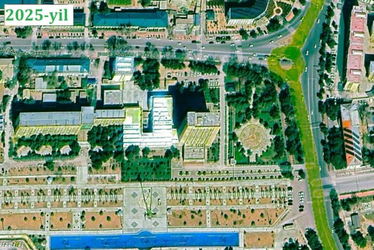 В Термезе стало больше зеленых зон — это заметно даже из космоса