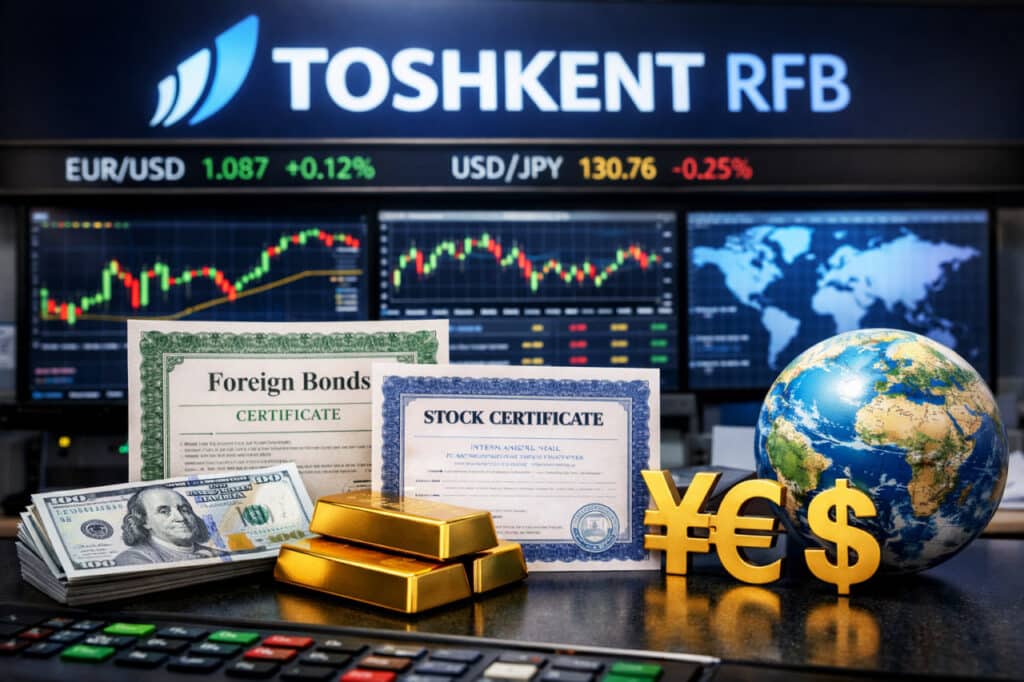 «Toshkent» RFBda xorijiy qimmatli qog‘ozlar va valyuta obligatsiyalari uchun maydoncha yaratiladi