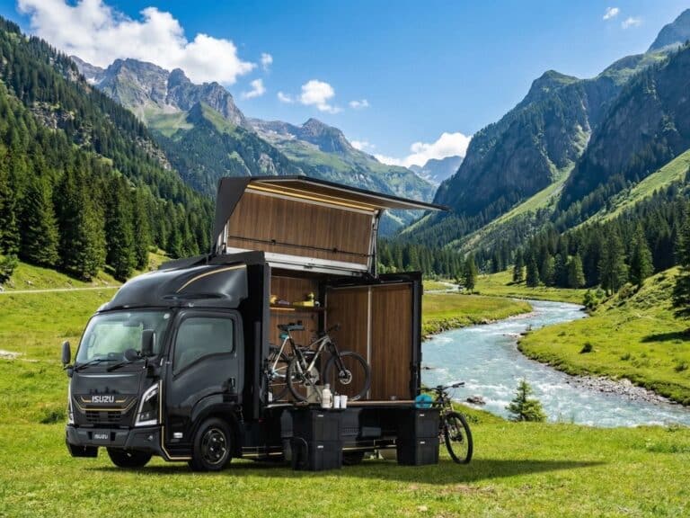 Isuzu mobil mehmonxonaga aylantirilgan Elf MUV modelini namoyish etdi