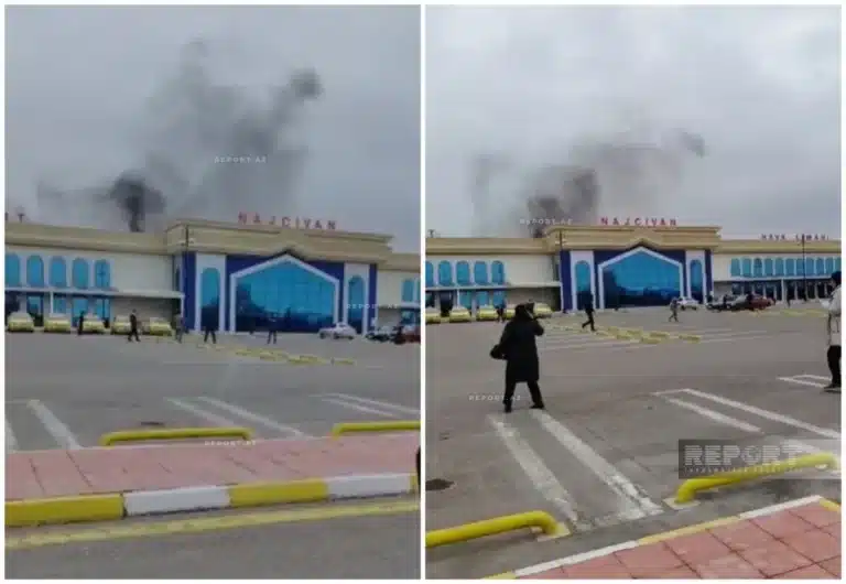 Azerbaijan Says Iranian Drones Hit Nakhchivan Airport Area, Injuring Two