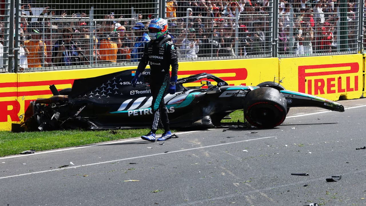 George Russell Tops Final Australian GP Practice as Kimi Antonelli Crashes