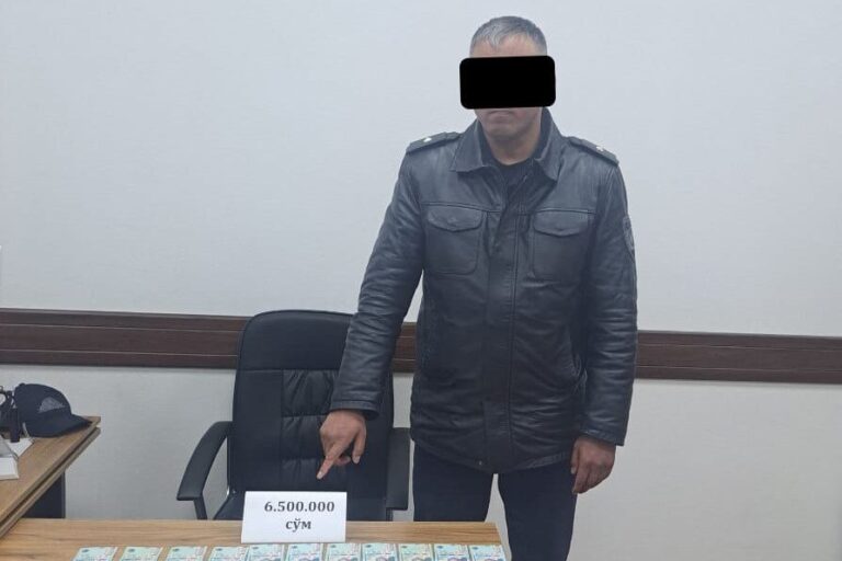 Toshkentda FVB inspektori olgan porasini qaytarayotgan vaqtida ushlandi