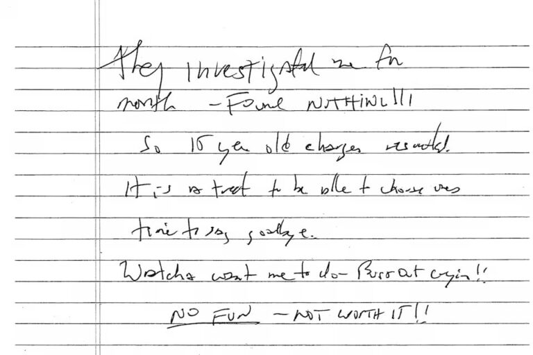 Hidden Jeffrey Epstein Suicide Note Published by U.S. Court