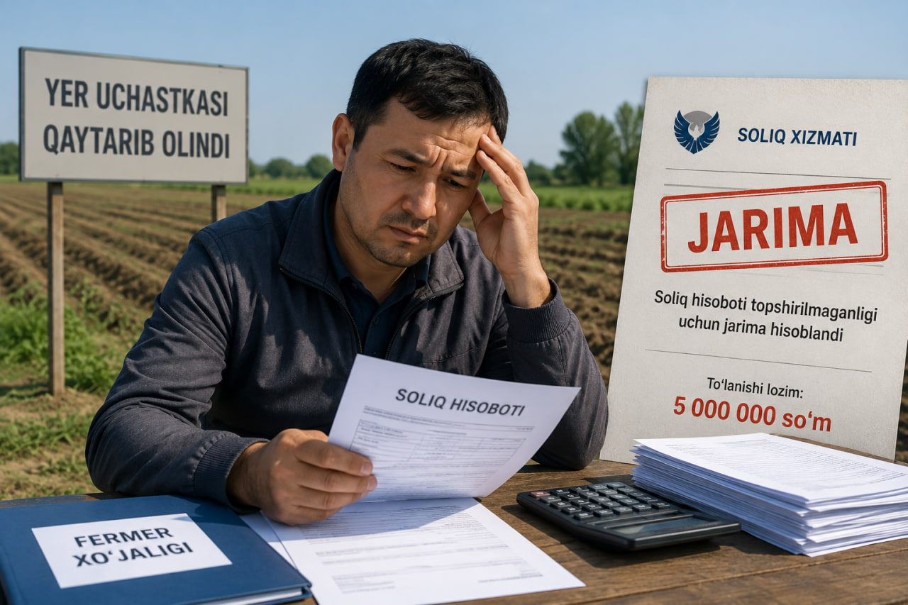 Yeridan ayrilgan fermerlarga avtomatik jarimalar hisoblanmoqda