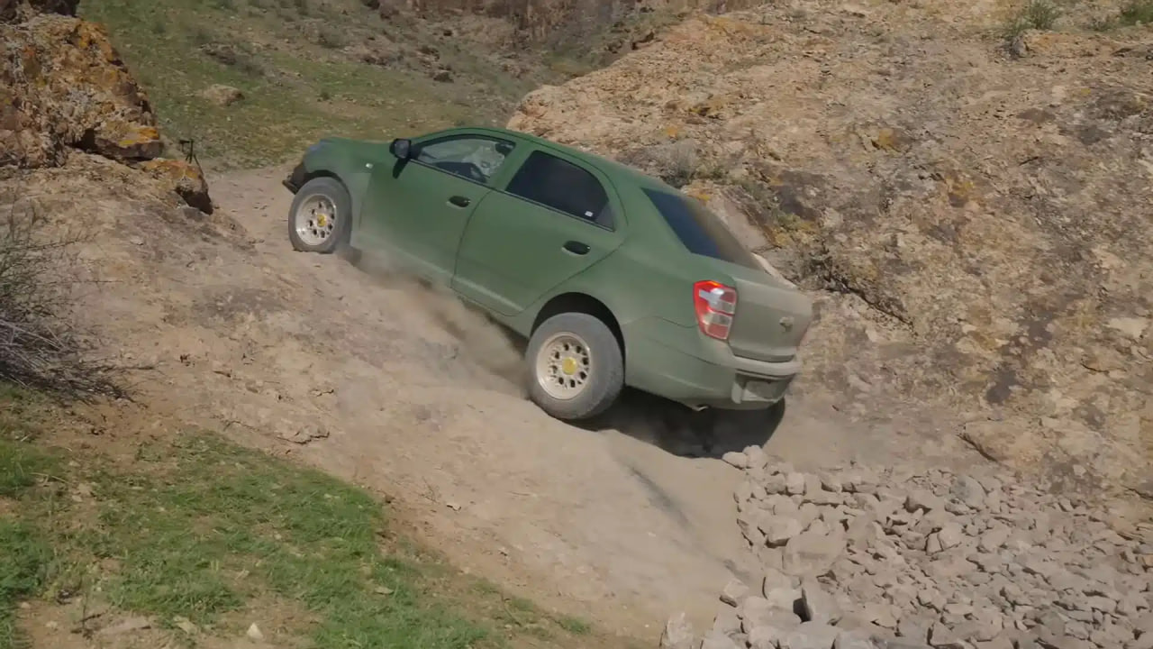 Chevrolet Cobalt tog‘ yo‘lida sinovdan o‘tkazildi