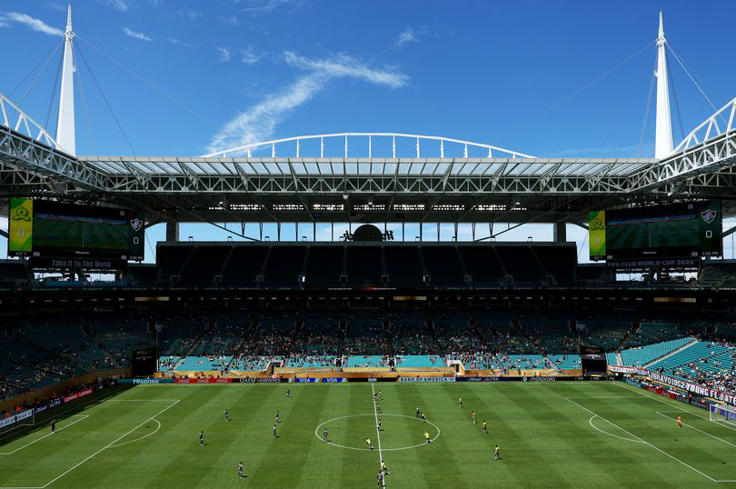 MIAMI GARDENS, FLORIDA - JUNE 25: A general view inside the stadium during the FIFA Club World Cup 2025 group F match between Mamelodi Sundowns FC and Fluminense FC at Hard Rock Stadium on June 25, 2025 in Miami Gardens, Florida. (Photo by Dan Mullan/Getty Images)
MIAMI GARDENS, FLORIDA - JUNE 25: A general view inside the stadium during the FIFA Club World Cup 2025 group F match between Mamelodi Sundowns FC and Fluminense FC at Hard Rock Stadium on June 25, 2025 in Miami Gardens, Florida. (Photo by Dan Mullan/Getty Images)
