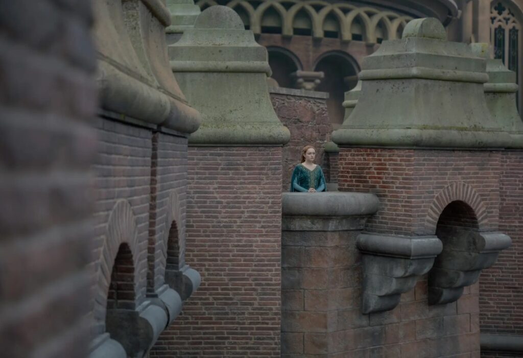 Olivia Cooke (Alicent Hightower) in House of the Dragon season 3. | Photograph by Kevin Baker/HBO.