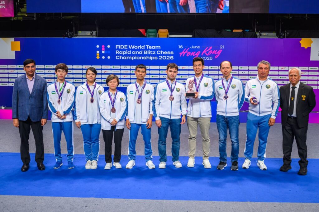O‘zbekistonlik shaxmatchilar jahon chempionatida bronza medalini qo‘lga kiritdi