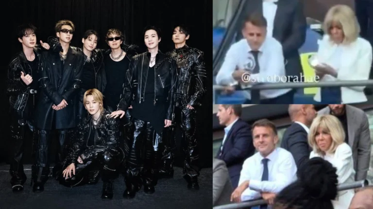 The Macrons Spotted in VIP Zone at BTS Arirang Concert in Paris