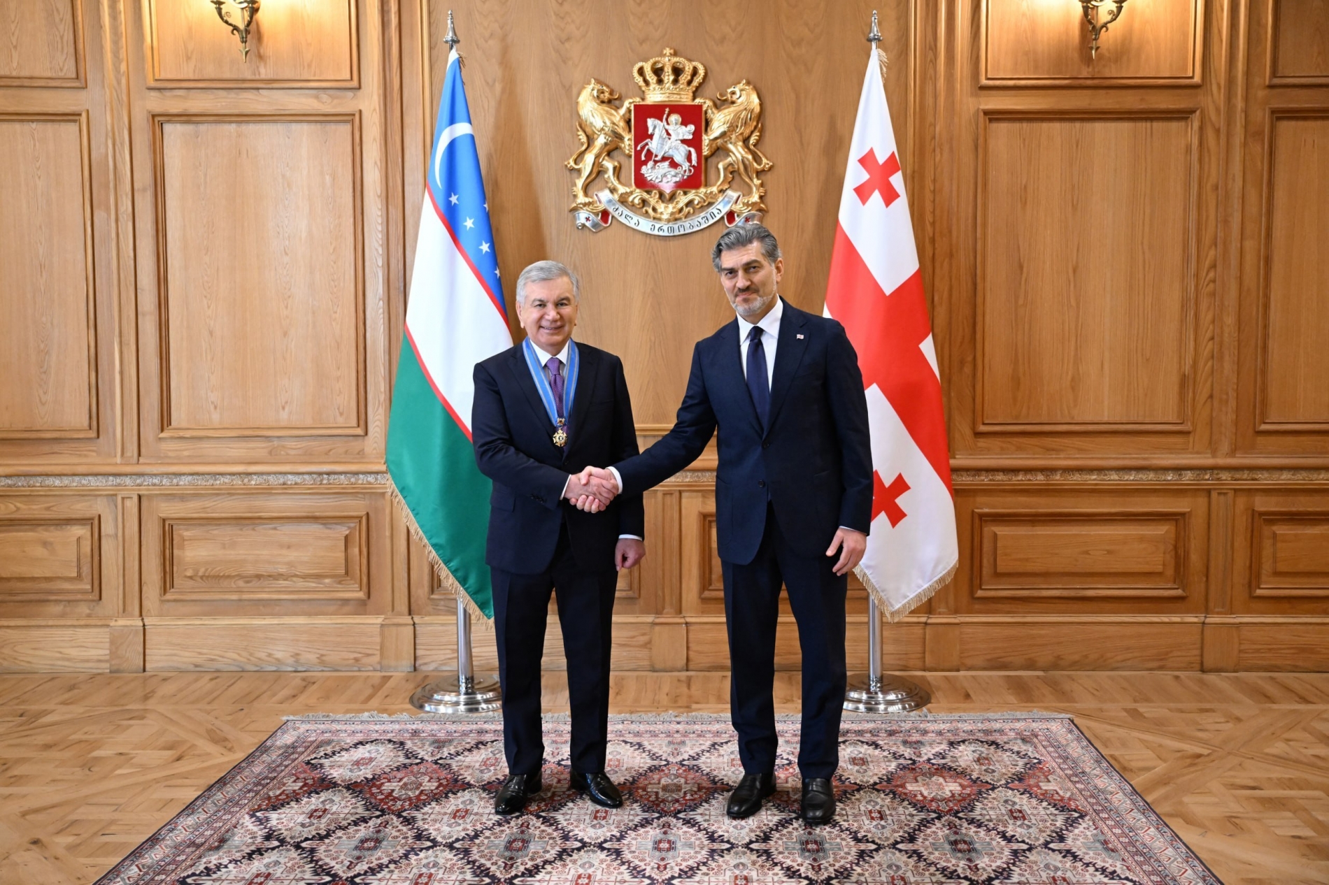 Uzbek President Awarded Georgia's Prestigious Order of the Golden Fleece