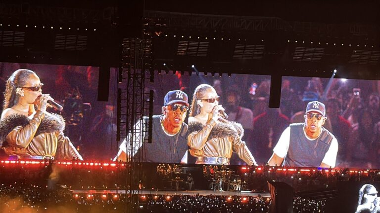 Rihanna Joins Jay-Z for Surprise Yankee Stadium Performance