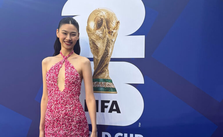Jung Ho-yeon Unveils 2026 World Cup Trophy in Surprise Appearance