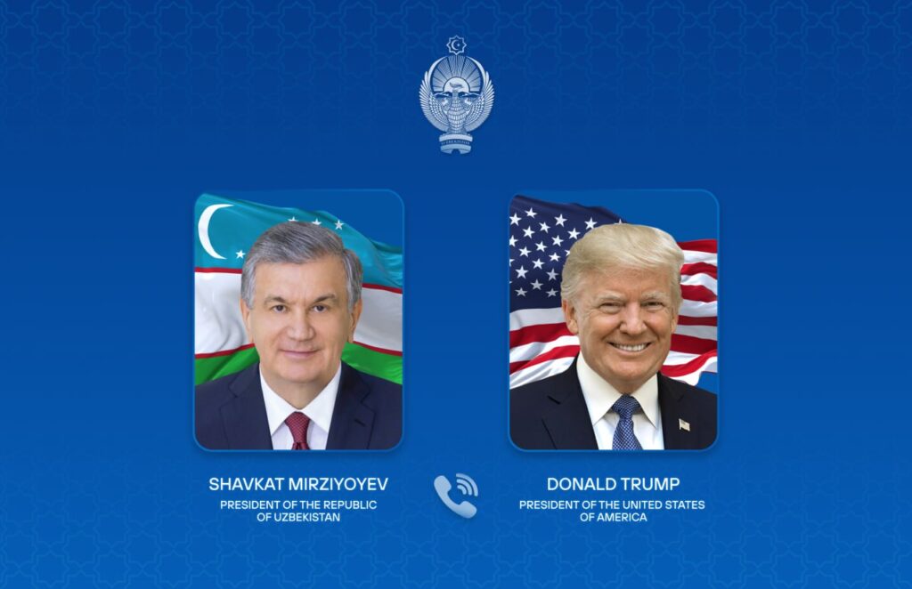 Donald Trump hold a phone conversation with Uzbek president