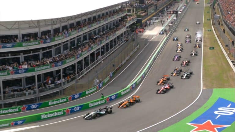 Russell commands Zandvoort Sprint as Leclerc snatches second from Norris