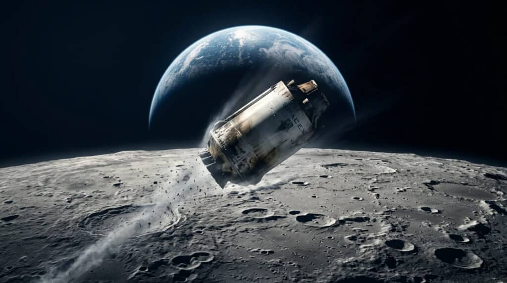 SpaceX raketasi katta tezlik bilan Oyga urildi