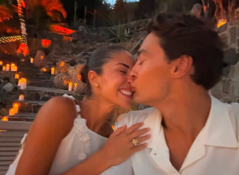 George Russell announces engagement to Carmen Mundt after beach proposal