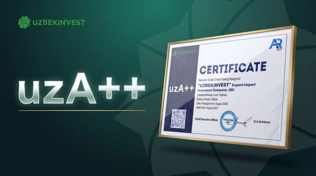 Uzbekinvest retains highest solvency rating of “uzA++”