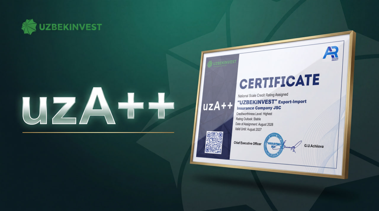 Uzbekinvest retains highest solvency rating of "uzA++"